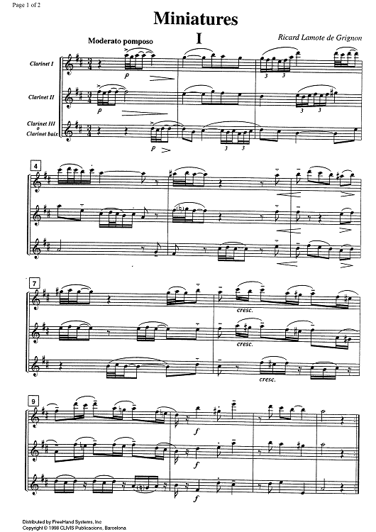 Miniatura No. 1 - Score
