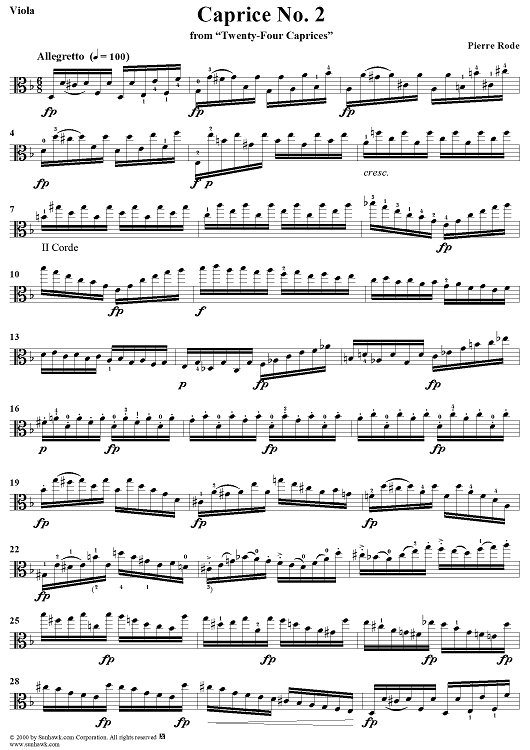 Caprice No. 2 from "Twenty-Four Caprices"