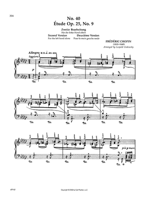 No. 40 - Étude Op. 25, No. 9 (Second Version)