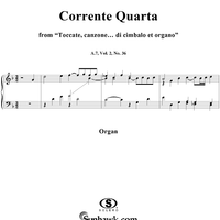 Corrente Quarta, No. 36 from "Toccate, canzone ... di cimbalo et organo", Vol. II