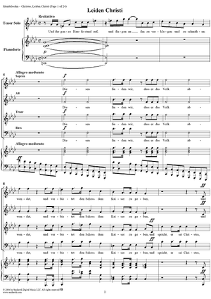 Leiden Christi, No. 2 from "Christus" Op. 97