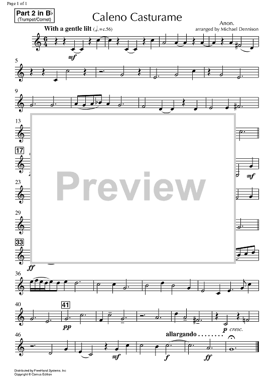 Caleno Casturame - B-flat Trumpet/Cornet