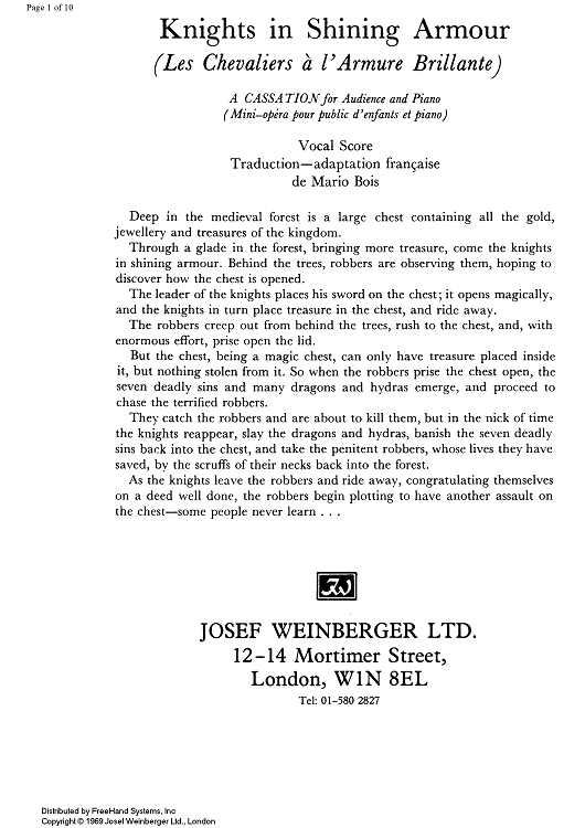 Knights in Shining Armour - Score