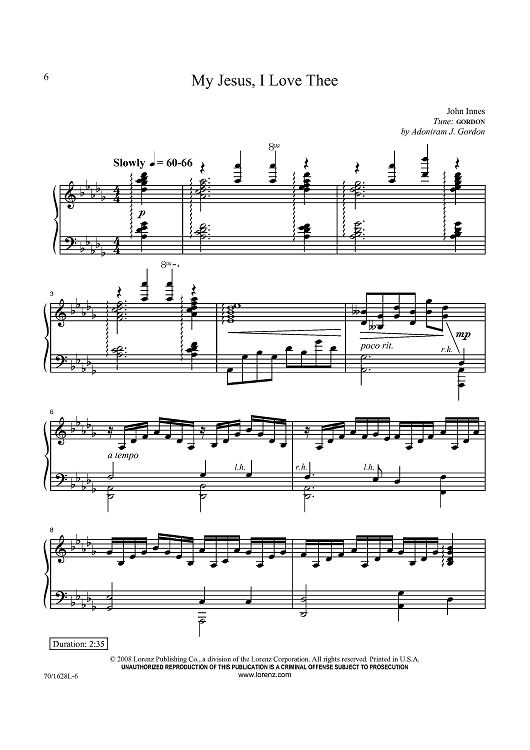 My Jesus, I Love Thee