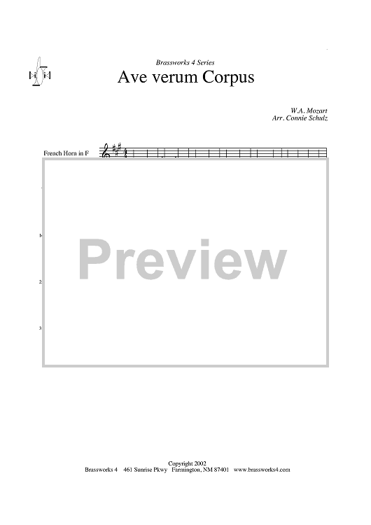 Ave verum Corpus - Horn in F