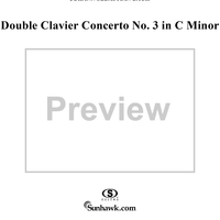 Double Clavier Concerto No. 3 in C Minor, Movement 2   (BWV 1062) - Score