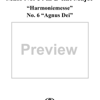 Mass No. 14 in B-flat Major, "Harmoniemesse"/"Wind Band Mass": No. 6. Agnus Dei