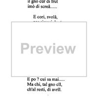 Cjantis - 3 songs from Friuli - Lyrics