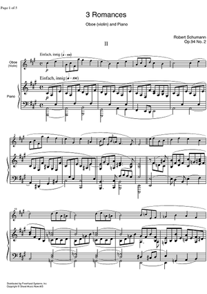 Romance Op.94 No. 2 - Score