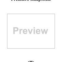 Première Rhapsodie - Piano Score