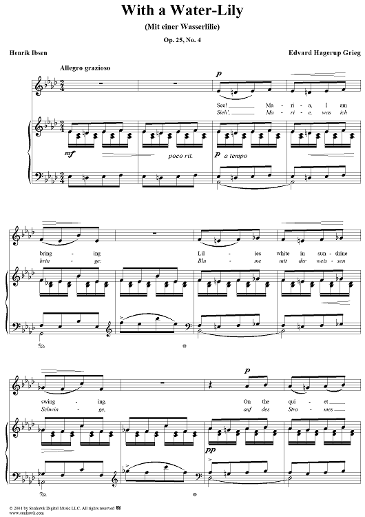 With a Waterlily, Op. 25, No. 4