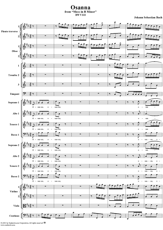 "Osanna, Benedictus. Agnus Dei et Dona nobis pacem", from "Mass in B Minor" (BWV232)