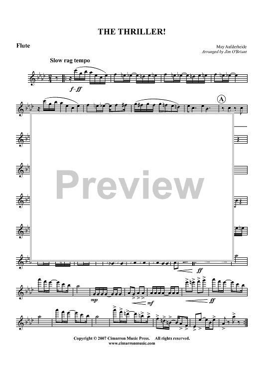 The Thriller (Rag) - Flute