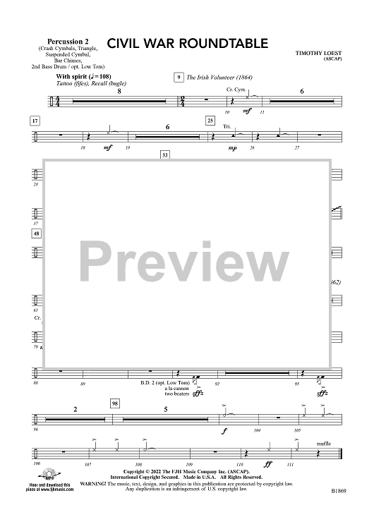 Civil War Roundtable - Percussion 2