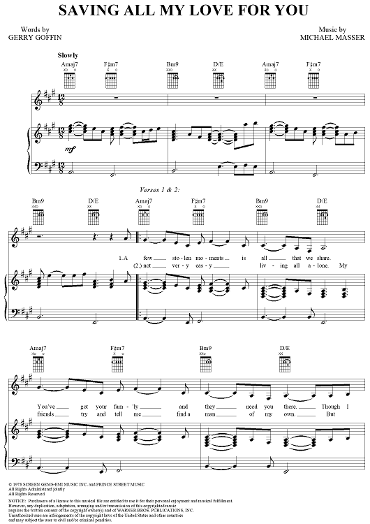 Saving All My Love for You