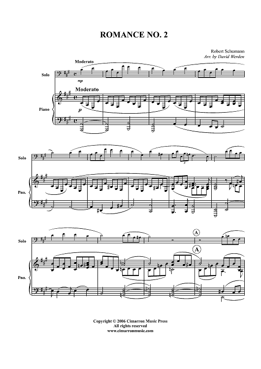 Romance No. 2 - Piano Score