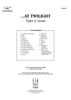 At Twilight - Score Cover