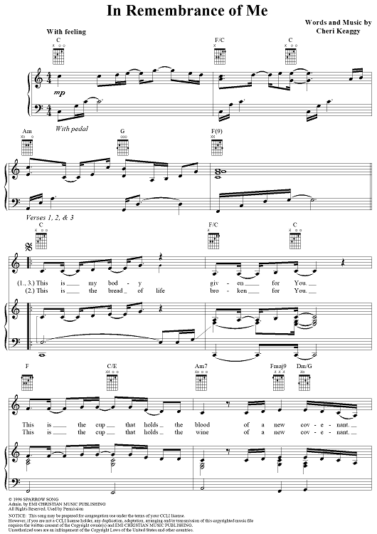 In Remembrance of Me