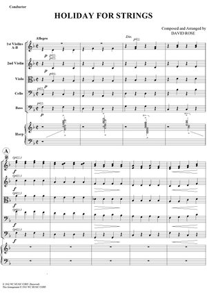 Holiday for Strings - Score