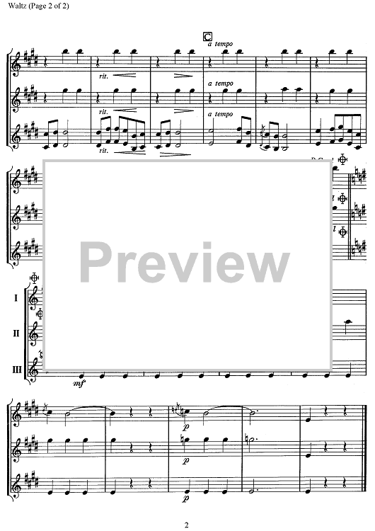 Waltz Eb Saxes / Eb Sheet Music for Eb Saxes / Eb
