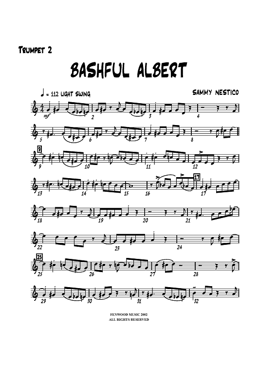 Bashful Albert - Trumpet 2