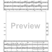 Five Pieces for Cello Quartet - Score
