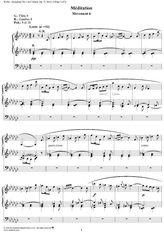 Symphony No. 1 in C Minor, Op. 13: Movt. 6