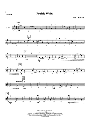 Prairie Waltz - Violin 2