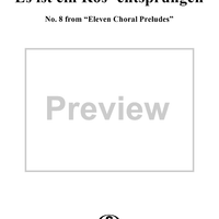 Es ist ein Ros entsprungen - No. 8 from "Eleven Choral Preludes" Op. posth 122