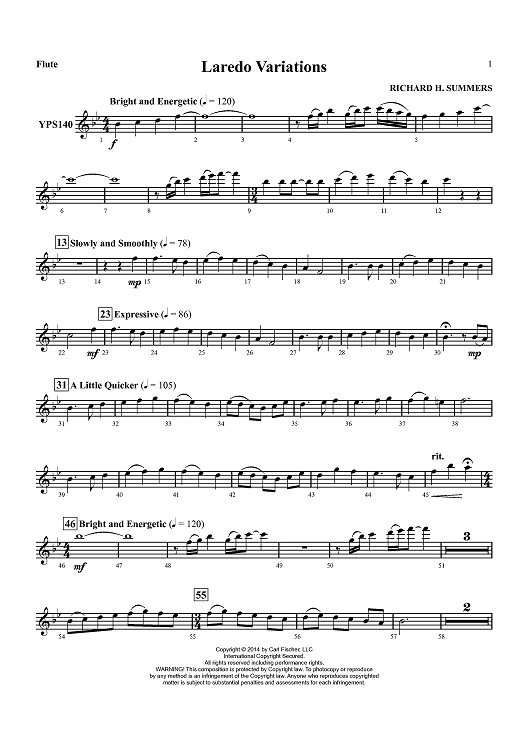 Laredo Variations - Flute