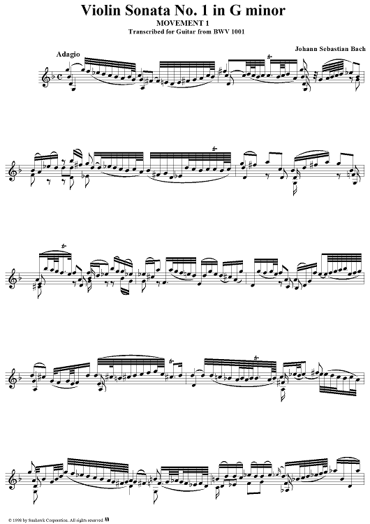 Sonata no. 1 in G minor: First Movement