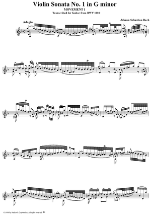 Sonata no. 1 in G minor: First Movement