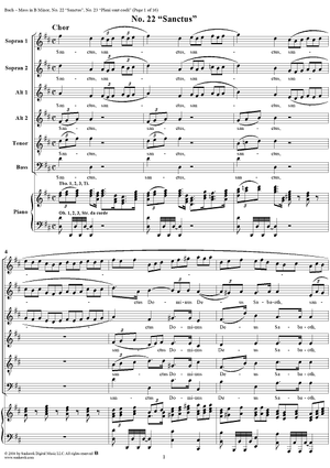 Mass in B Minor, BWV232, No. 22: "Sanctus" and No. 23: "Pleni sunt coeli"