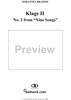 Klage II - No. 2 from "Nine Songs" Op. 69