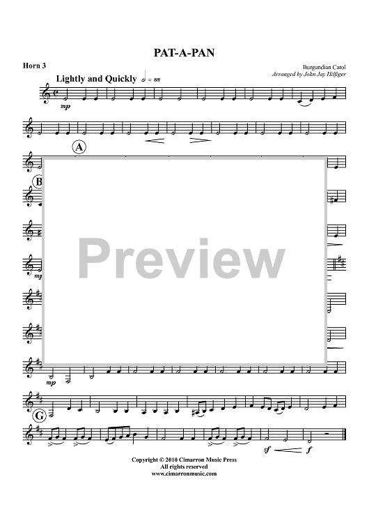 Pat-A-Pan - Horn 3 in F