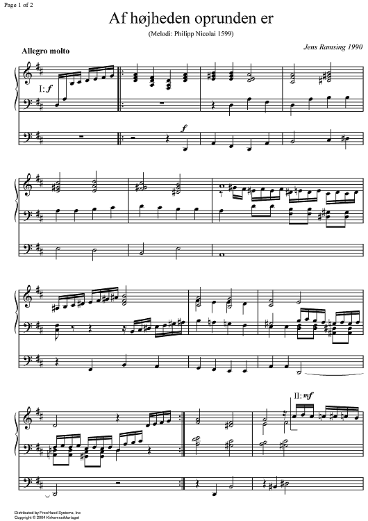 Af højheden oprunden er (Prelude)