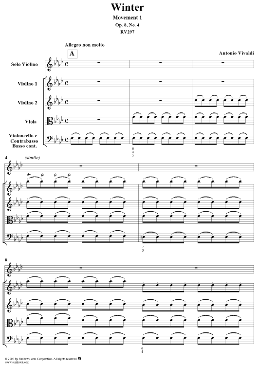 The Four Seasons, No. 4: Winter - Movement 1