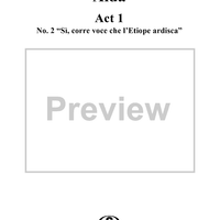 Introduction from "Aida", Act 1 - Score