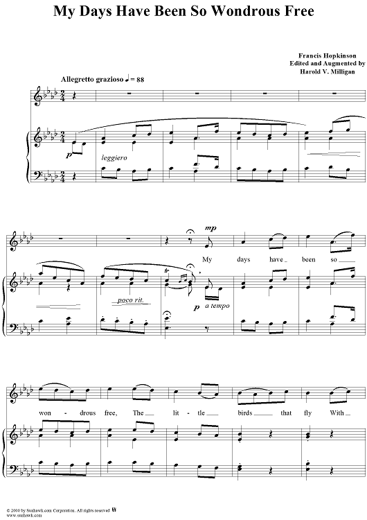 My days have been so wondrous free