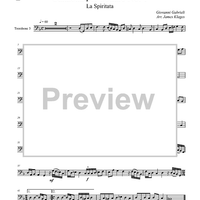 Canzona per Sonare No. 1 - La Spiritata - Trombone 3
