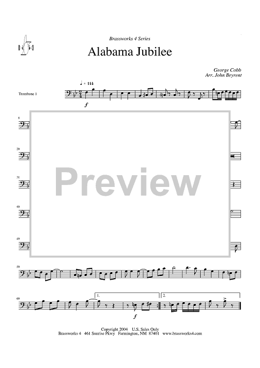 Alabama Jubilee - Trombone 1