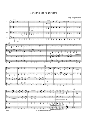 Concerto for Four Horns - Score