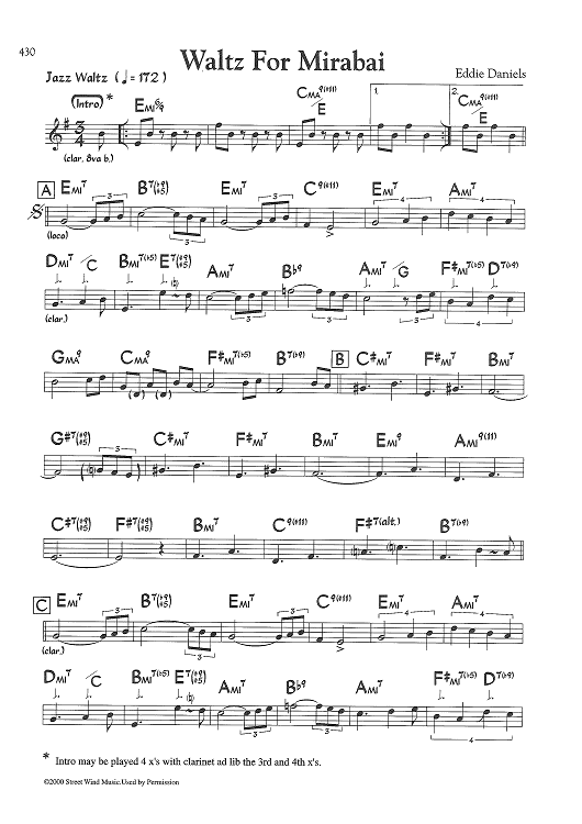 Waltz For Mirabai (Bb Instruments)