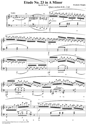 Etude Op. 25, No. 11 in A Minor