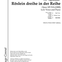 Röslein dreihe in der Reihe Op.103 No. 6