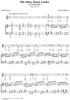 Dichterliebe (Song Cycle), Op. 48, No. 16: Die alten, bösen Lieder - No. 16 from "Dichterliebe" Op. 48