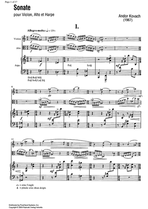 Sonate - Score