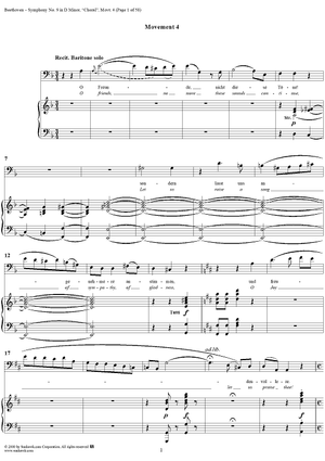 Symphony No. 9 in D Minor ("Choral") Movement 4 - Score