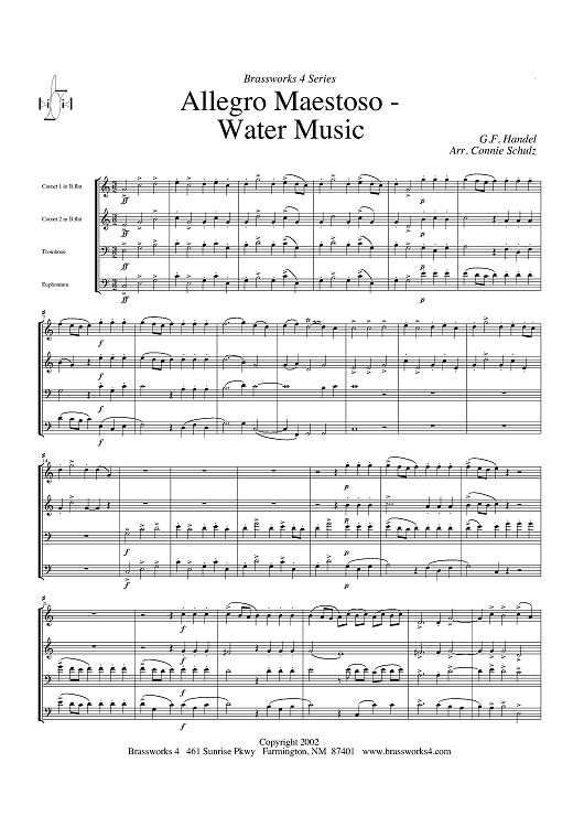Allegro Maestoso - Water Music - Score