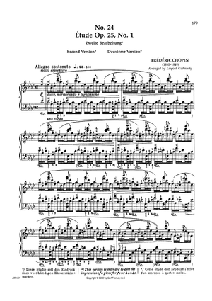 No. 24 - Étude Op. 25, No. 1 (Second Version)